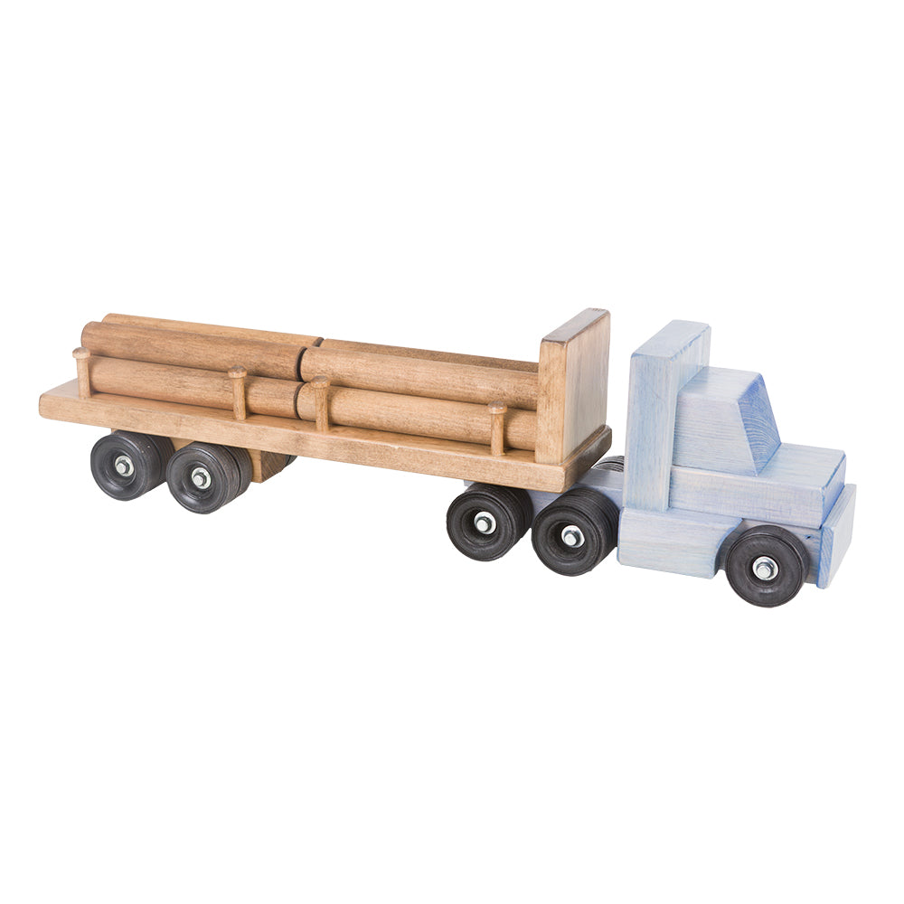 TRUCK W/ LOG TRAILER