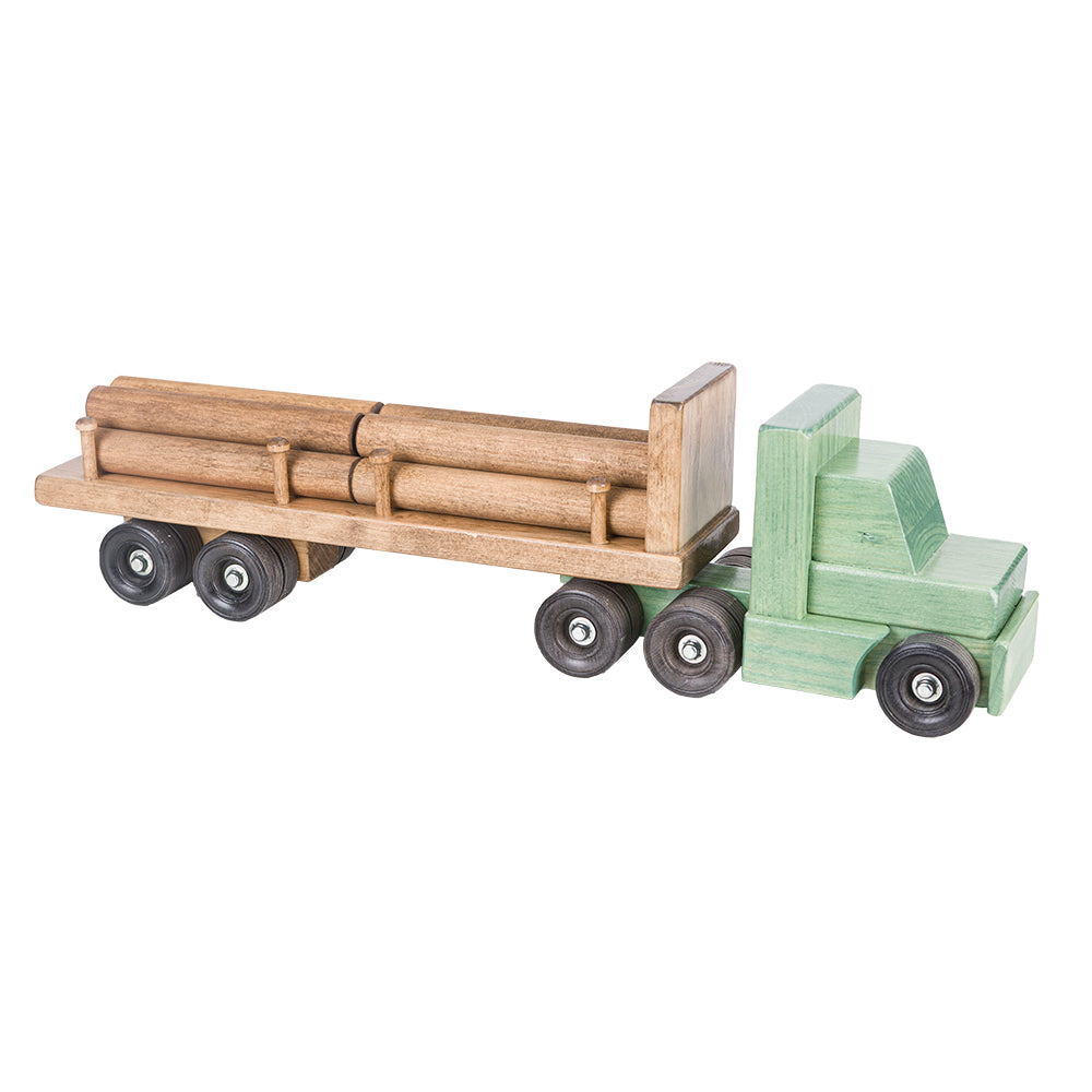 TRUCK W/ LOG TRAILER