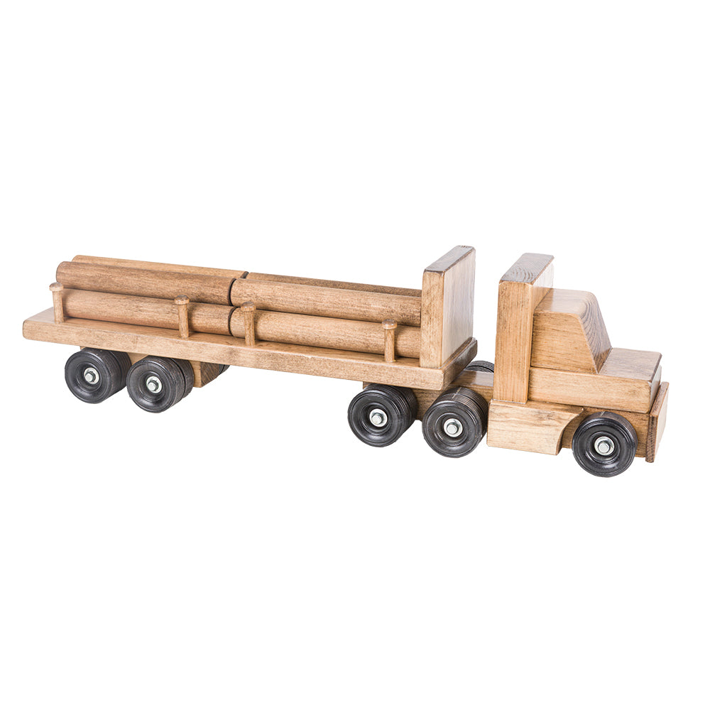 TRUCK W/ LOG TRAILER