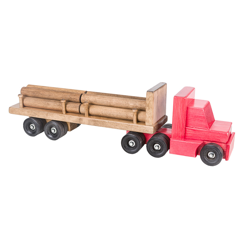 TRUCK W/ LOG TRAILER