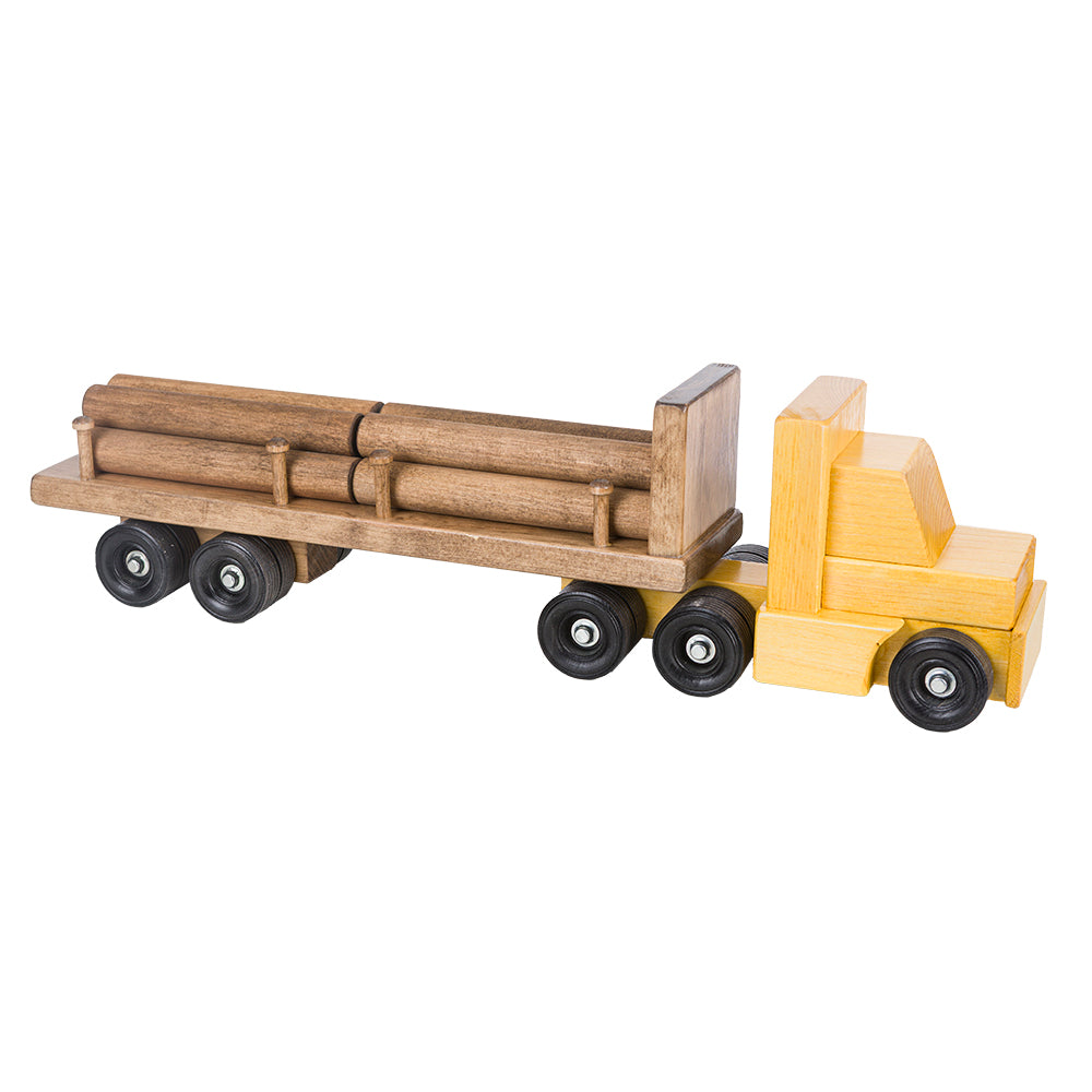 TRUCK W/ LOG TRAILER